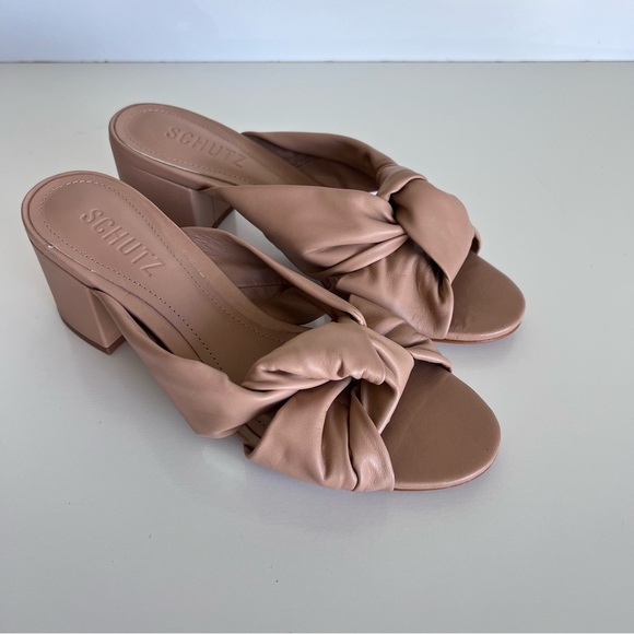 Schutz Women’s Mindy Mid Block Heel Sandals - Picture 1 of 10